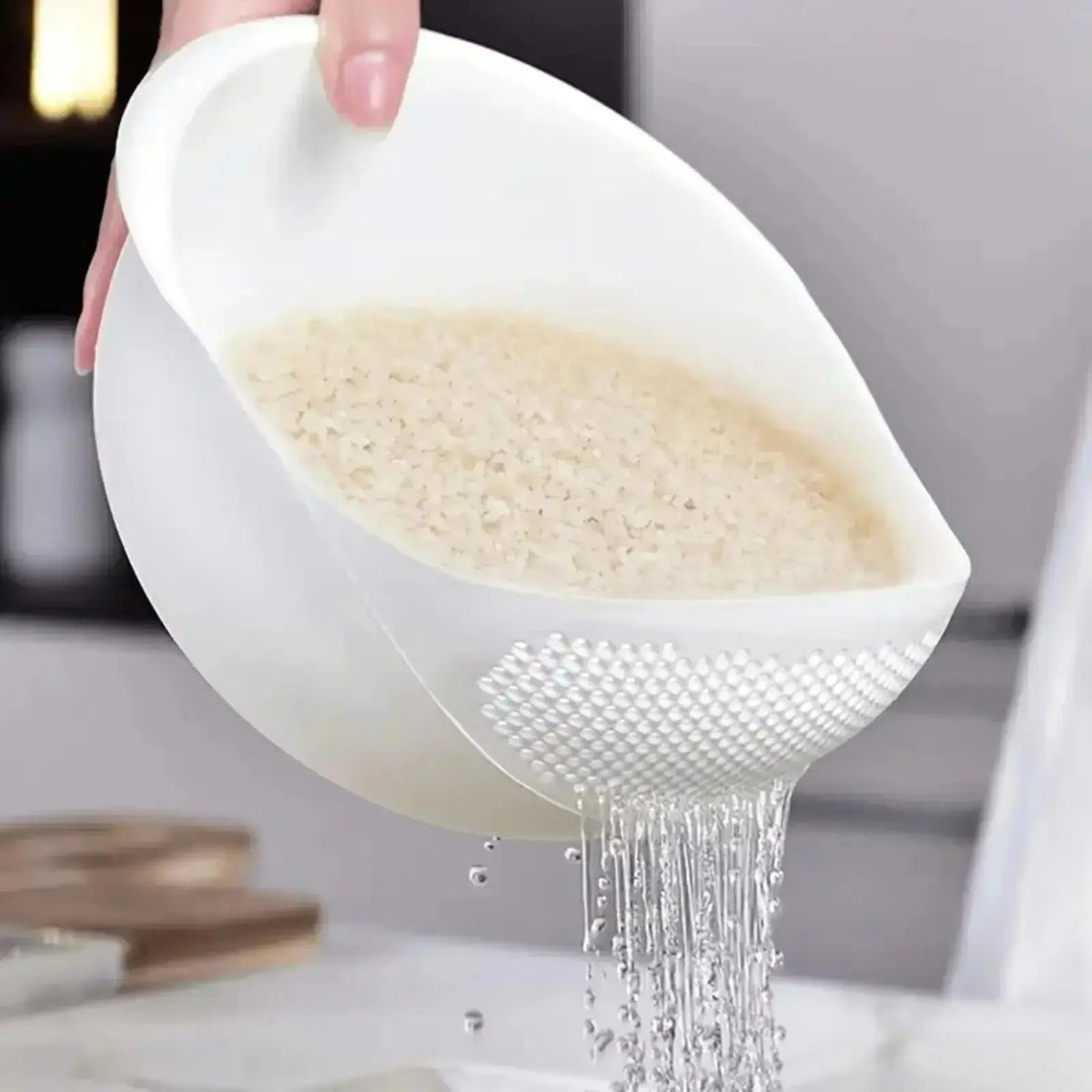 Multi-Functional Kitchen Drain Basket Basin, Dual Layer Colander Strainer for Rice Fruits Vegetables Household Food Washing Tool